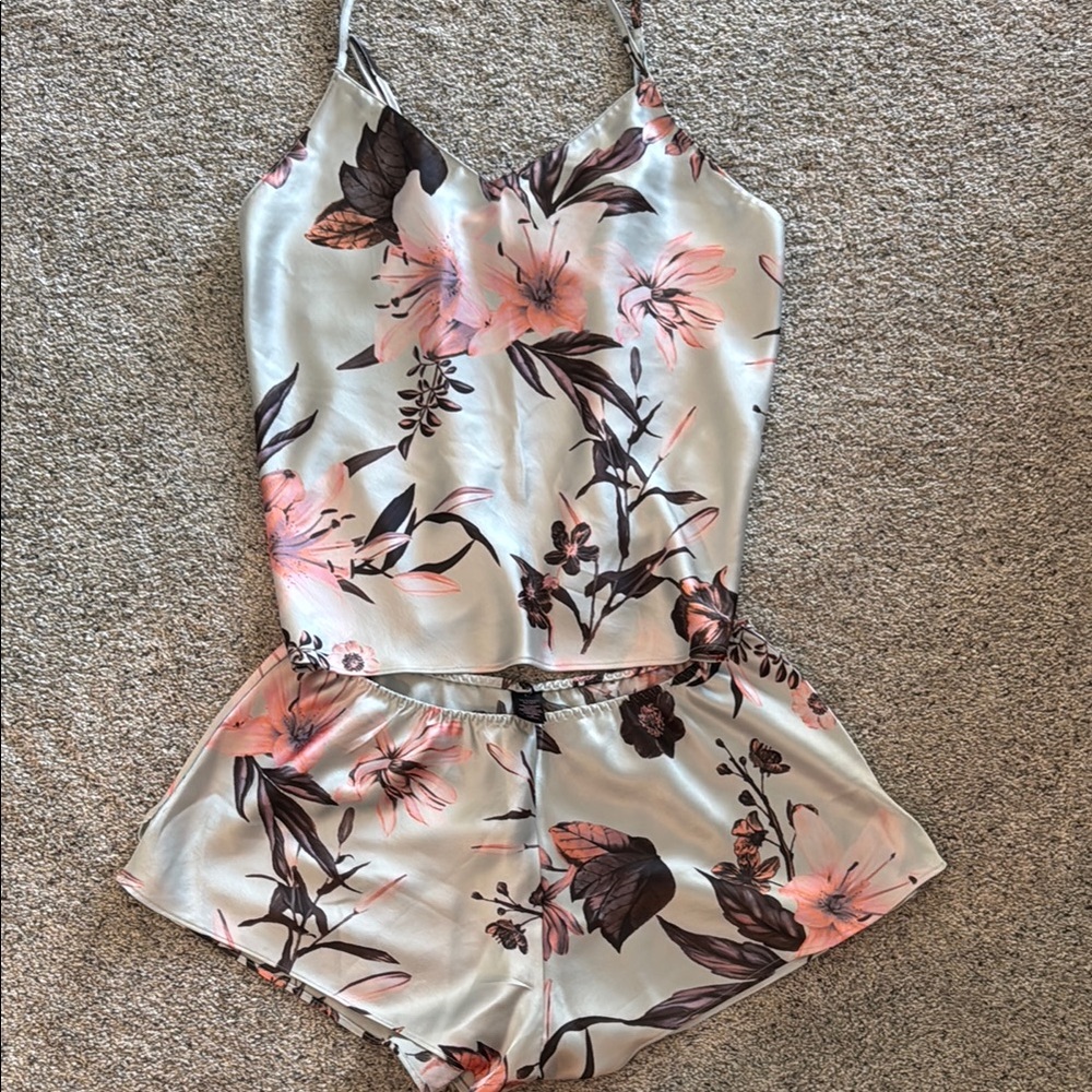 Floral Satin Sleepwear Set
